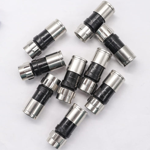 Taiss 20PCS RG6 Compression connectors,F Type Coaxial Cable Compression connectors (Black)...