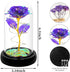 Childom Birthday Gifts for Women,Christmas Flowers Gifts for Her,Women,Mom,Wife,Grandma,Light Up Rose in Glass Dome,Colorful Purple Flowers for Ch...