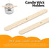100pcs Wooden Candle Wick Holders, Candle Wick Centering Devices for Candle Making, Candle Wick Bars, Wick Clips for Canld Centering Tool...