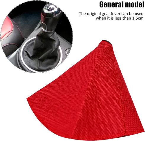 Car Shift Boot Cover, Manual/Auto Shift Knob Boot Dust Cover(Red)...
