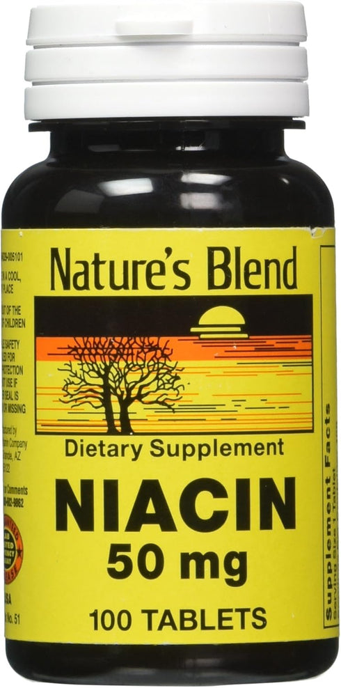 Nature's Blend Niacin 50 Milligram 100 Tabs...