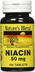Nature's Blend Niacin 50 Milligram 100 Tabs...