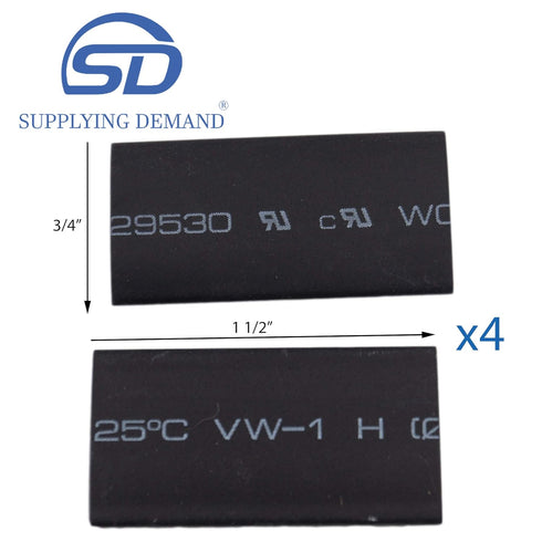 Supplying Demand 330031 5303935058 4 Pack Electric Range Top Burner Receptacle and Wire Replacement Kit...