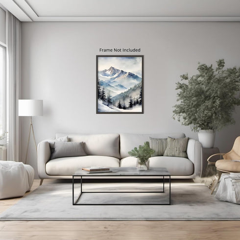 Posterizer 1 pcs-beautiful snowy scenary in winter -3-Landscape & Nature Art-GIft for Men Women Teens-Dining Room Decor- unframed wall art...