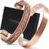 Copper Bracelets- for Men and Women| Set of 2 with Gift Box| Gift for Women & Men| Handmade 100% Copper (Plain and Inlay)...