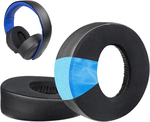 SOULWIT Replacement Ear Pads for Sony Gold Wireless Playstation PS4 Headset, Earpads Cushions for 2014 Version (Model CECHYA-0083) Headphone - 008...