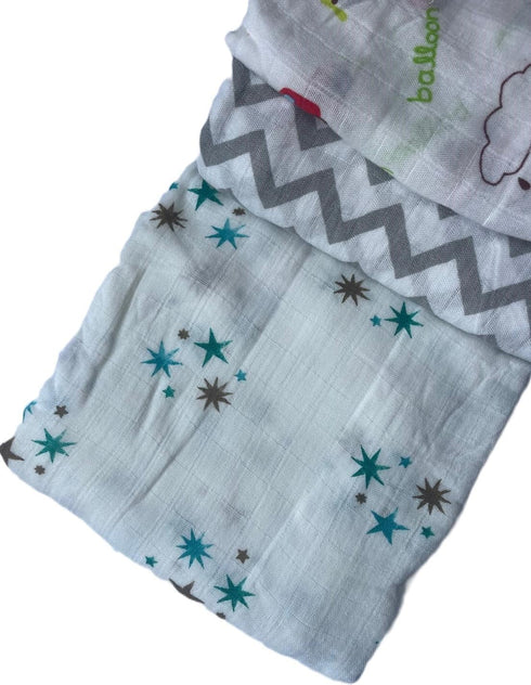 Muslin Swaddle Breathable Multi-Use Blanket, 120 x 120 cm, 47" x 47", 70% Bamboo + 30% Organic Cotton, for Baby Infant Newborn Boys Girls Swaddlin...