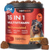 Dog Vitamins 15 in 1 - Dog Multivitamin Chews - Joint Supplement for Dogs - Dog Vitamins & Supplements for Hip & Joint, Immune System, Coat & Mobi...