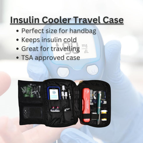 Diabetic Bag & Organizer: Insulated Case for Insulin, Cooler, and Diabetes Supplies - Portable Travel Case with Icepack - Ideal Diabetic Carrying ...