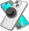 ENCASED Clear Case for iPhone 15 with Removable Magnetic Grip - Flat Collapsible Phone Holder (Compatible with MagSafe)...