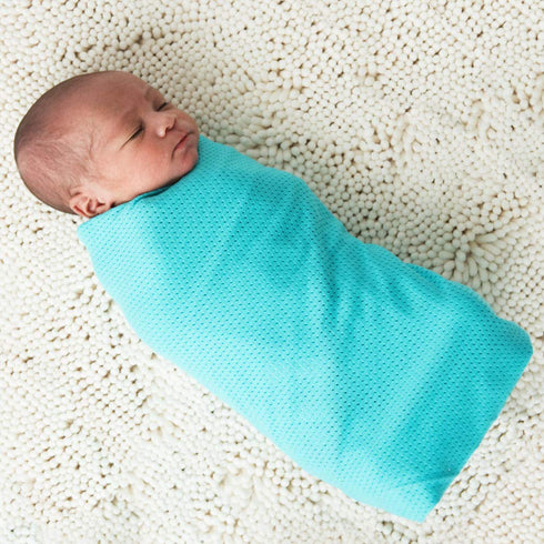 Baby K'tan Newborn Swaddle & Toddler Blanket, Teal/Charcoal...