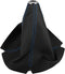 Car Shift Boot Cover Universal Gear Shift Knob Boot Dust Cover Faux Leather Black with Blue Line...