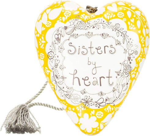 DEMDACO Sisters By Heart Dandelion Yellow 4 x 3 Heart Shaped Resin Keepsake Decoration...