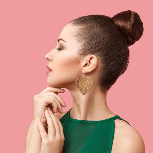 222 Pieces African Wooden Dangle Earring Making Kit, includes 48 Pieces Wooden DIY Earring Pendants 100 Pieces Jump Rings 50 Pieces Earring Hooks ...