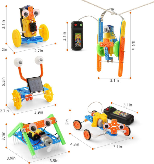 STEM Robotics Science Kits, Crafts for Boys 6-8 Girls 8-12, Robot Building Kit for Kids 8-10, Electronic Science Experiments Activities, Engineeri...
