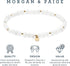 MORGAN & PAIGE Bronze 18k Yellow Gold Plated Genuine Gemstones Stretch Bracelets for Women Trendy - Elegant Dainty Gold Beaded Bracelets for Women...