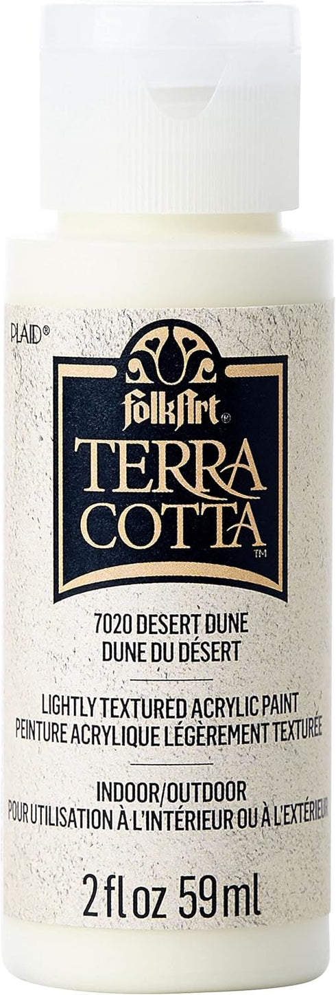 FolkArt, Desert Dune 59 ml Assorted Acrylic 2 fl oz / 59ml Terra Cotta Paint For Easy To Apply DIY Crafts, Art Supplies With A Textured Finish, 70...