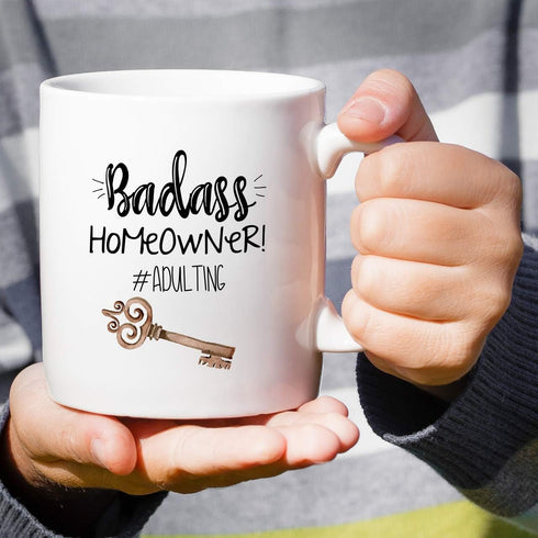 Retreez Funny Mug - Badass Homeowner Adulting Moved New House Gift Housewarming 11 Oz Ceramic Tea Coffee Mugs - Funny, Sarcasm, Sarcastic, birthda...