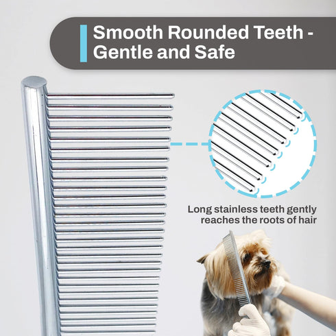 Doodle Comb For Grooming, Metal Dog Comb for Goldendoodle - Metal Comb For Dogs Doodles - Dog Comb for Goldendoodles, Poodle Comb, Finishing Comb ...