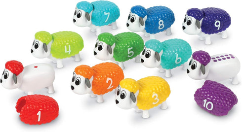 Learning Resources Snap-n-Learn Counting Sheep - 20 Pieces, Ages 18+ Months Toddler Learning Toys, Counting and Sorting Toys, Farm Animals Toys fo...