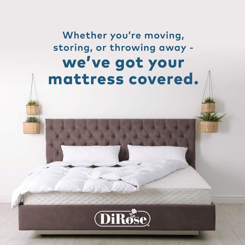 Mattress Storage Bag - Full Size Thick Plastic Moving Cover, Transport, Disposal and Protector - 3 mil Heavy Duty Reusable Clear Waterproof Mattre...