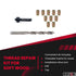 E-Z Hex Thread Repair Kit for Soft Wood Flush Threaded Inserts 10-24 x 13mm, Drill, Installation Tool...