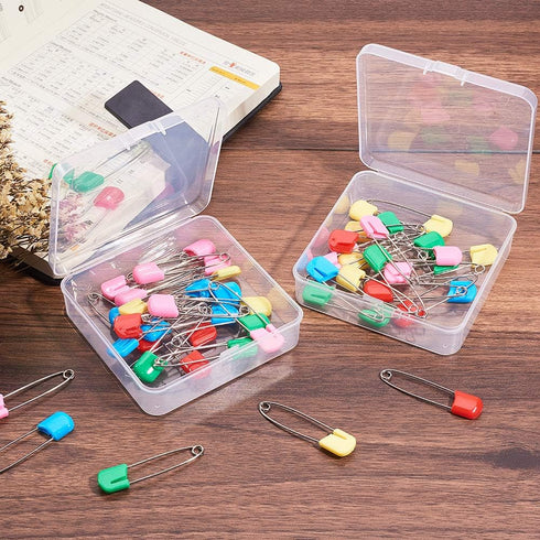 BENECREAT 10 Pack 3.74x3.74x1.18" Square Clear Plastic Bead Storage Containers Box Case with lid for Crafts, Beads, Coins, Jewelry and Watch Findi...