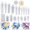 LET'S RESIN Resin Molds 18Pcs Pendulum Crystal Silicone Molds,Multi-Facet UV Resin Jewelry Molds for Quartz Crystals Pendants, Necklace...