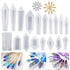 LET'S RESIN Resin Molds 18Pcs Pendulum Crystal Silicone Molds,Multi-Facet UV Resin Jewelry Molds for Quartz Crystals Pendants, Necklace...