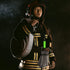 Shappy 2 Pieces Firefighter Glove Strap with Reflective Trim Firefighting Glove Safety Strap Turnout with Swivel Snap Hook Clip (Green)...