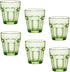 Bormioli Rocco Rock Bar 9.25 oz. Rocks Stackable Tempered Beverage Glasses for Cold Drinks, Water, and Cocktails, Set of 6, Mint Green...