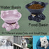 Ceramic Raised Cat Bowls for Indoor Cats Cute Elevated Cat Food Bowls 5.4 Inch Wide Whisker Friendly Purple Cat Water Bowl Dishwasher and Microwav...
