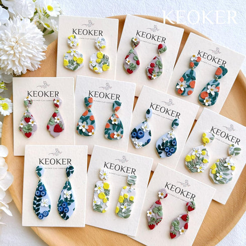 KEOKER Polymer Clay Cutters, Clay Cutters for Polymer Clay Jewelry, Basic Polymer Clay Cutters, Clay Earrings Cutters.(A)...