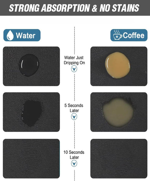 Coffee Mat Coffee Bar Mat Rubber Backed Bar Accessories Super Absorbent Dish Drying Mats for Kitchen Counter, Fit Under Coffee Maker Espresso Mach...