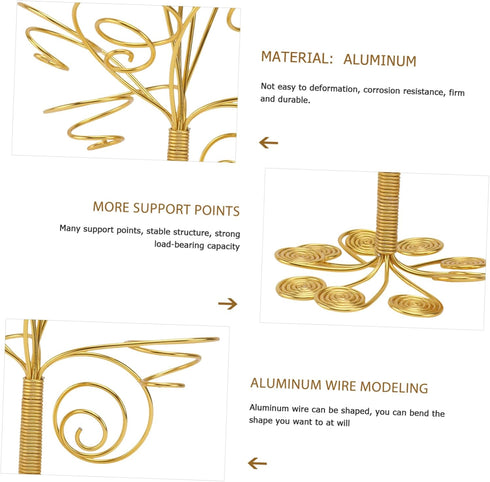 1pc Multi-head Combination Rack Airplant Display Frame Air Plant Hanger Ornament Tree Display Stand Birch Twig Tree Home Decorations Small Plant S...