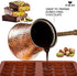 Hakan Turkish Coffee Pot | Stove Top Water Boiler, Coffee Maker, Butter, Chocolate & Milk Warmer | Even and Quick Heat with Handcrafted Copper Mat...