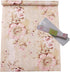 Self Adhesive Vinyl Pink Peony Floral Contact Paper with Wallpaper Smoothing Tool Kit - Decorative Floral Shelf Liner Cabinets Dresser Drawer Furn...