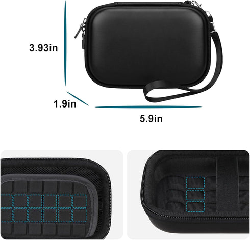 Canboc Carrying Case for KODAK PIXPRO FZ55/ FZ45/ FZ43/ FZ53 16MP Digital Camera, Video Vlogging Camera Bag, Zipper Mesh Pocket fit Cable, Black (...
