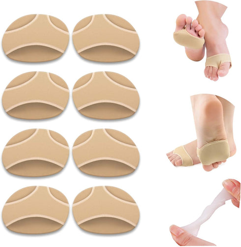 Ball of Foot Cushions for Women Metatarsal Pads for Shoes 4 Pairs Fabric Metatarsal Pads Pain Relief Forefoot Pads Foot Health Care Prevent Foot W...