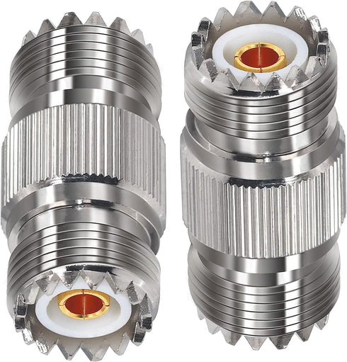 2PCS PL259 UHF Coax Adapter Cable Gender Changers, SO239 Coax Connector Female to Female Coaxial Adapter for CB Radio, Antenna...