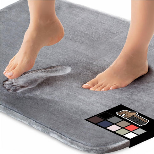 GORILLA GRIP Memory Foam Bath Rugs, Soft Absorbent Velvet Bathroom Mats, Durable Dots on Underside, Machine Washable Bathmat, Carpet Rug Room Deco...
