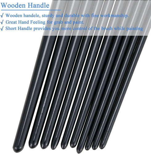 BOSOBO Paint Brushes Set, 4 Pack 40 Pcs Round Pointed Tip Paintbrushes Nylon Hair Artist Acrylic Paint Brushes for Acrylic Oil Watercolor, Face Na...
