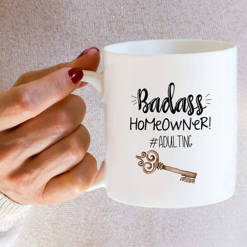 Retreez Funny Mug - Badass Homeowner Adulting Moved New House Gift Housewarming 11 Oz Ceramic Tea Coffee Mugs - Funny, Sarcasm, Sarcastic, birthda...