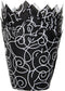 Muffin Greaseproof paper Baking cupcake cups, 2"(Bottom diameter) x 3-1/2"(Height) Black Fancy Floral Print Tulip Baking Cup Case of 125 pcs (125,...