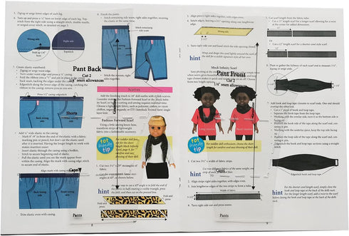 YICBOR Quilting Rulers and Templates, Quick-Trace Doll Fashions Templates Wardrobe Basic Using Five Durable Plastic Template Patterns(1Set=5pcs)...