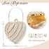 Oweisong Heart Pearl Clutch Purses for Women Cocktail Bride Evening Bag Vintage Wedding Tote Handbag with Chain...