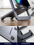 JSAUX Cell Phone Stand, Foldable Aluminum Adjustable Travel Phone Holder for Desk, Compatible for iPhone 15 14 13 12 11 Pro Max X Xr Samsung S22 S...