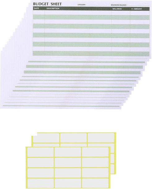 Mornajina 32 Pieces Cash Envelopes for Budgeting, Budget Envelope System with Cash Budget Envelopes Tracking Sheet, Plastic Reusable Money Envelop...