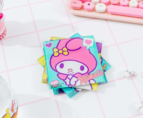Sanrio Hello Kitty and Friends Glass Coasters for Drinks, Set of 4 | Home and Kitchen Tabletop Protection...