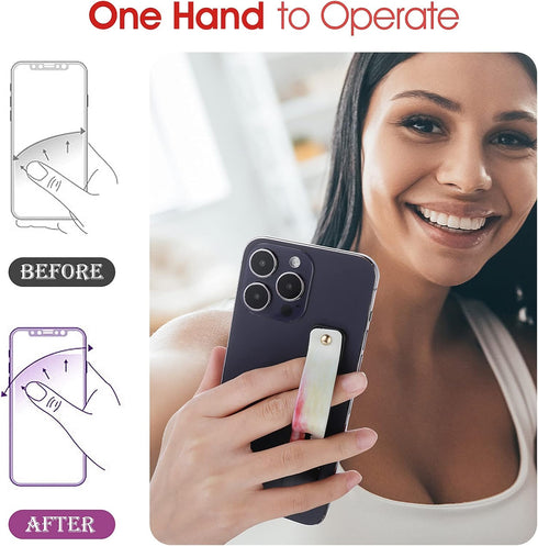 Cobee Phone Loop Finger Holders, 5 Pcs Phone Strap Grip Holder Telescopic Cell Phone Stands Universal Silicone Colorful Phone Grip Stand Compatibl...
